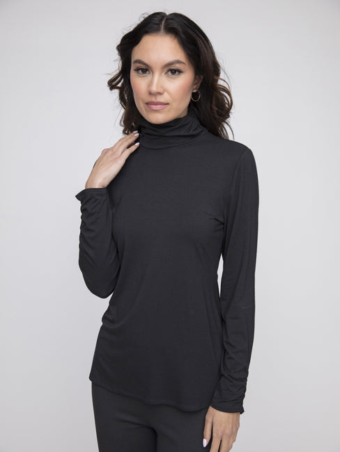 Ruched Turtleneck