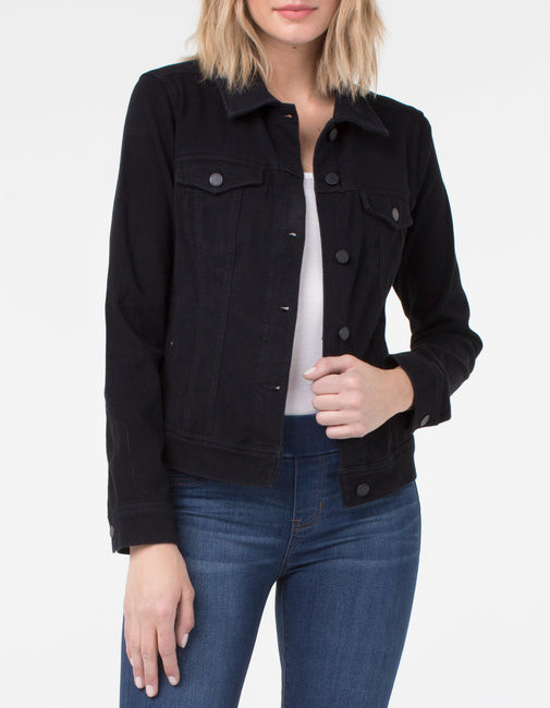 Stretch Knit Denim Jacket