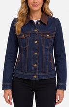 Trucker Jacket with Velvet Trim