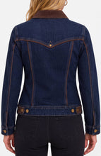 Trucker Jacket with Velvet Trim
