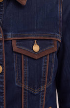 Trucker Jacket with Velvet Trim