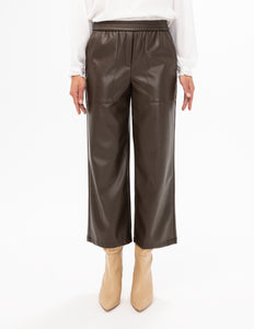 Faux Leather Crop Pant