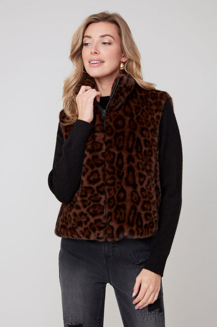 Animal Print Fun Fur Vest