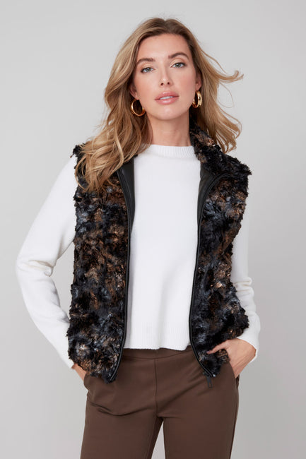 Bronze Fun Fur Vest