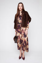 Faux Fur Poncho with Hidden Buttons