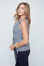 Gingham Tie Blouse