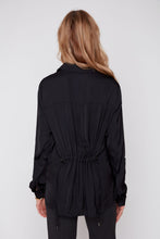Silk Look Blouse with Drawstring Waist