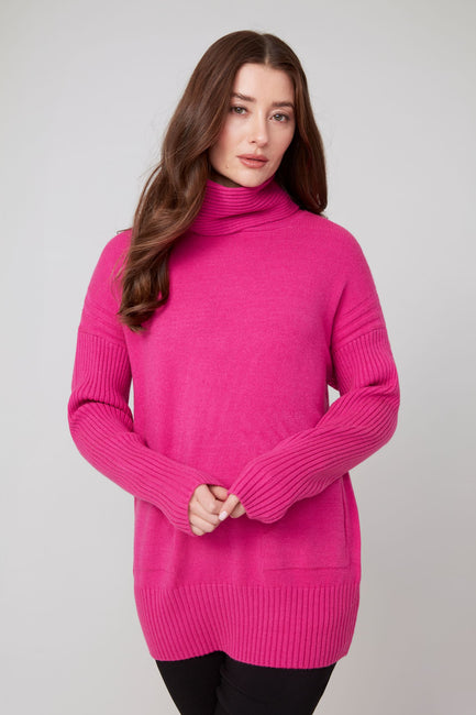 Cowl Neck Pocket Sweater