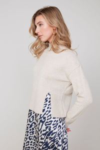 Notched Hem Sweater