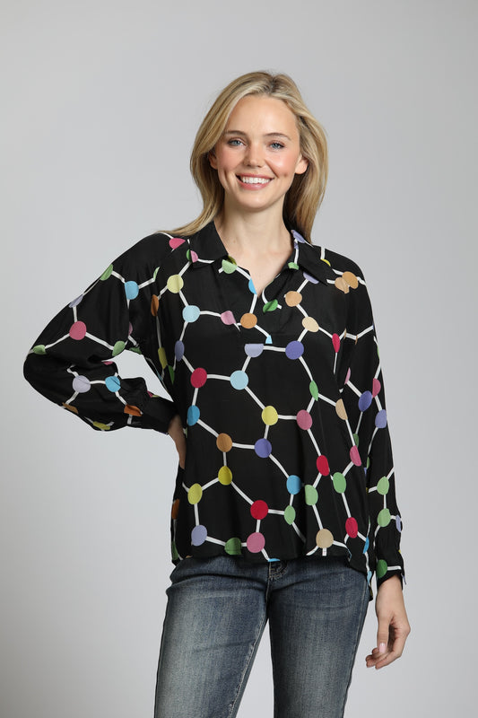 Hexagon Multi Colour Top