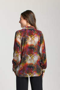 Red Floral Blouse