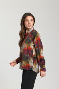 Red Floral Blouse