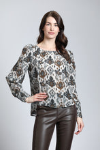 Taupe Emblem Top