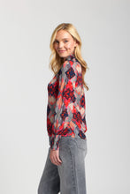 Red Puff Sleeve Blouse
