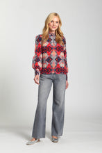 Red Puff Sleeve Blouse