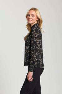 Ruched Puff Sleeve Blouse
