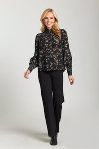 Ruched Puff Sleeve Blouse