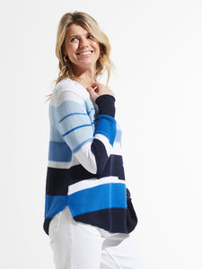 Colour Block Stripes Sweater