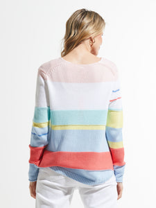 Colour Block Stripes Sweater