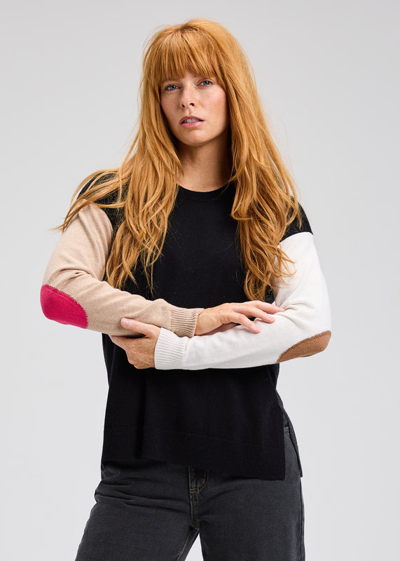 Elbow Intarsia Sweater
