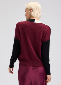 Colour Block Trim Sweater