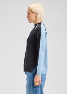 Reversible Funnel Block Sweater