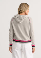 Stripe Trim Zip Hoodie