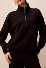 Mock Neck Front Zip Top